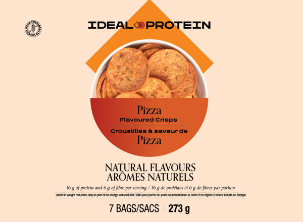 Pizza crisp packaging. Showing 7 servings per box.
